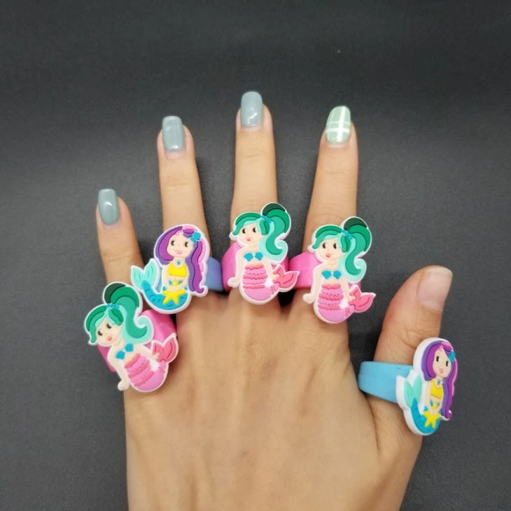 PVC Mermaid Finger Ring Toy