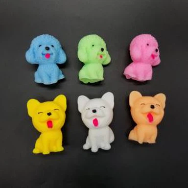 Anjing Emoji Berwarna-warni Licin